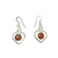 Earring0034-Nice Earring made with Beautiful Carnelian Stone and Silver